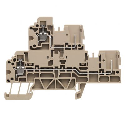 WEIDMULLER WDT 2.5/2 Zacisk modułowy wielorzędowy, złącze śrubowe, 2.5 mm², 500 V, 24 A, liczba poziomów: 2, Ciemnobeżowy 1305290000 /50szt./ (1305290000)